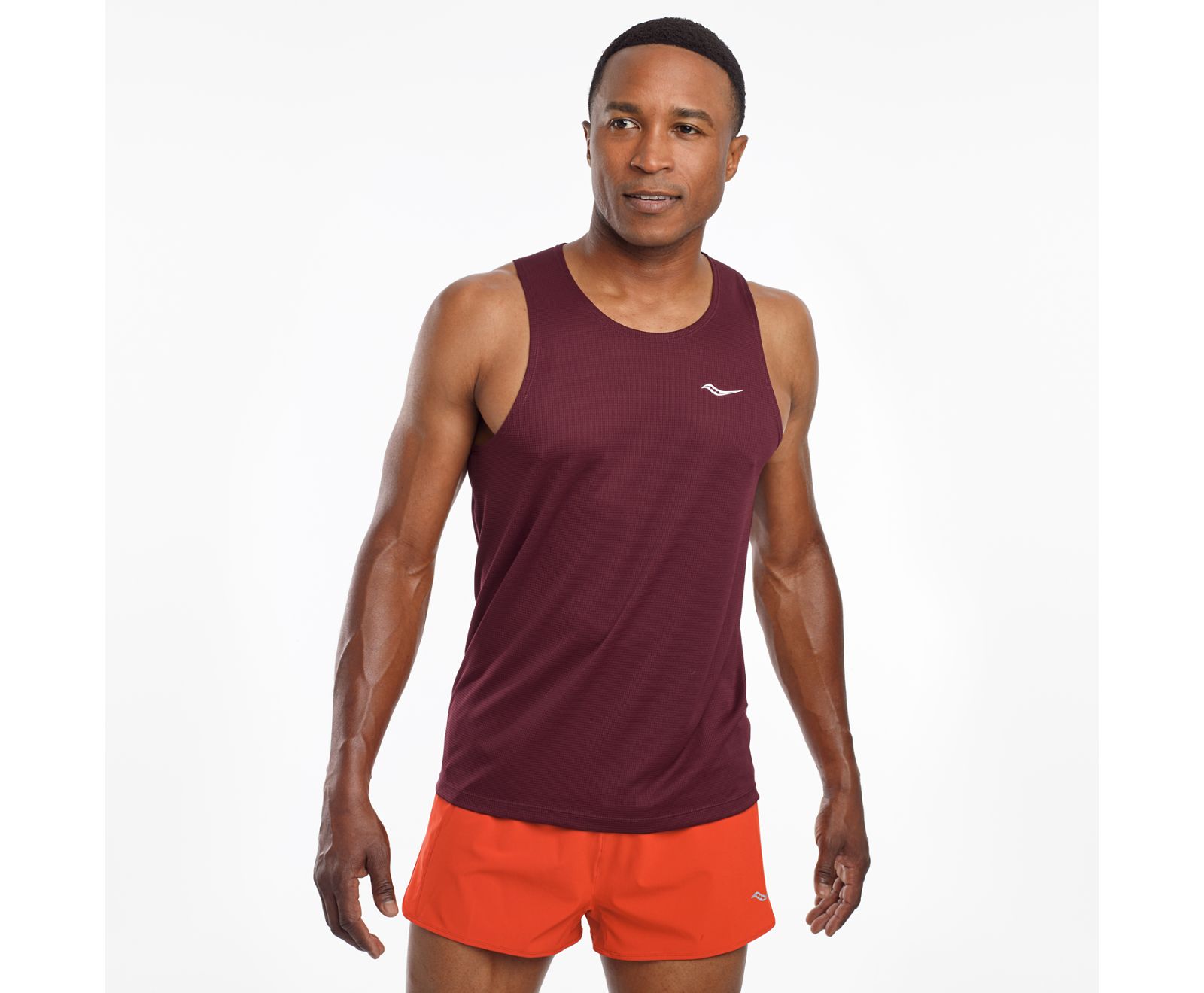 Tank Top Saucony Stopwatch Singlet Hombre Vino | México 665GSOL